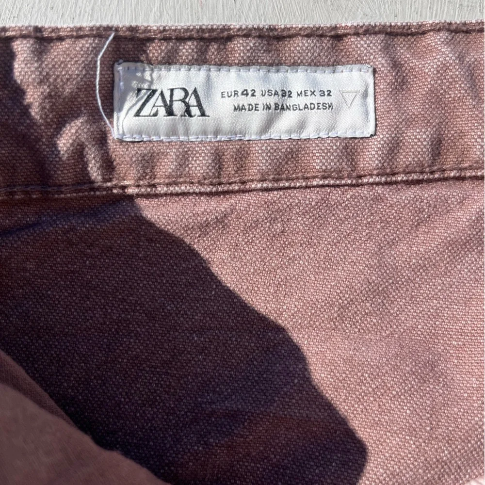 Men's Zara Pants‎ Beige Solid 32 Workwear Skate Double Knee Modern Grunge City